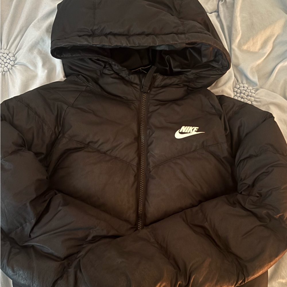 Nike Black Hooded Puffer Jacket